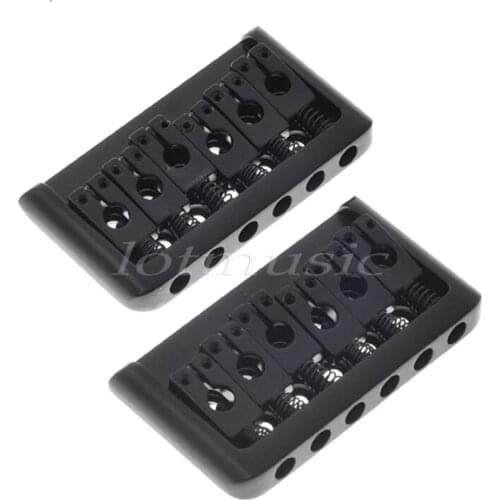 New 2Pcs Black Electric Guitar Hardtail Bridge Fixed Bridge