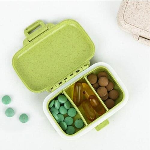 New Arrivals Kawaii Travel Portable 3 Compartment Pills Organizer Box Medicine Case Storage Dustproof