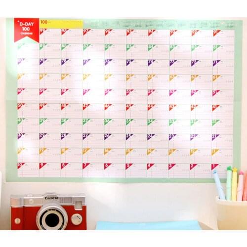 New 100 Day Countdown Notes Schedule Learning Schedule Periodic Planner Table Gift For Kids Study Planning School Schedule