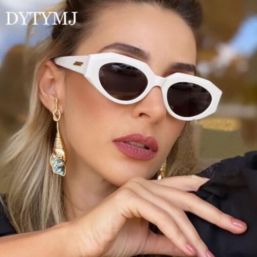 DYTYMJ Retro Sunglasses Women 2021 Cateye Women Sun Glasses Luxury Brand Designer Sunglasses Women Small Oculos De Sol Feminino