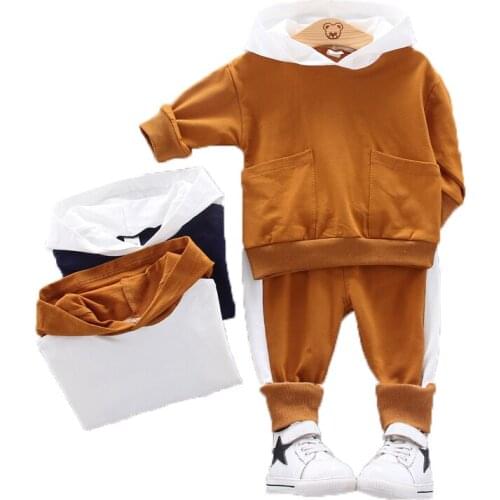 Autumn Baby Boys Clothing Sets 2020 Boys Girls Hooded Sweatshirt Coats Pants Suit For 1-5 Years Children Tracksuit Clothes Set