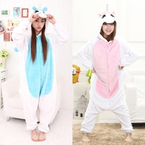 Adult Unicorn Pajamas Set Winter Warm Pyjamas Women Onesie Sleepwear Pijama Unicornio Nightie Onesies For Adults
