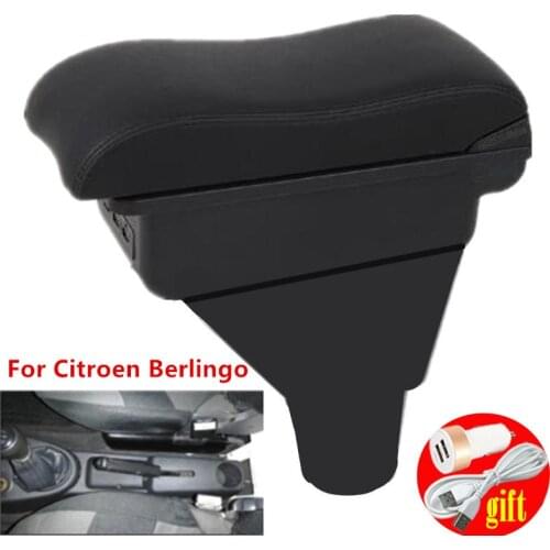For Citroen Berlingo armrest central Store content armrest box car-styling decoration With cup holder USB