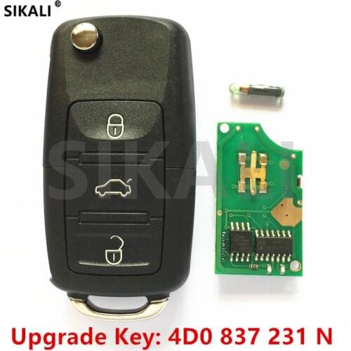 SIKALI Upgraded Car Remote Key for Audi 4D0837231N for A3 A4 A6 A8 RS4 TT Allroad Quttro 4D0 837 231 N 1997-2005