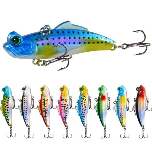 VIB Metal Spinner Spoon Fishing Lure 6.5cm 12.5g Lifelike Hard Baits Vibration Crankbait Sequins for Carp Fishing Tackle Pesca