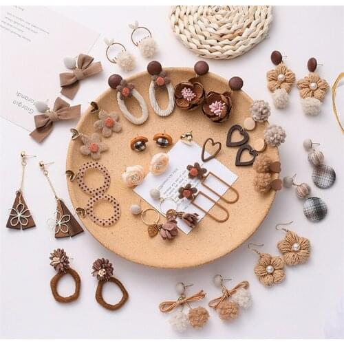 2021 Handmade Women Cute 925 Silver Needle Asymmetrical Heart Fashion Dangle Earrings Vintage Jewelry Wholesale Accessories