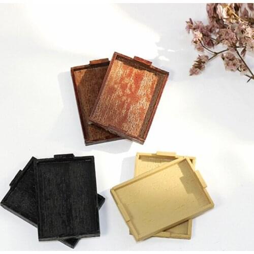 1/12 Dollhouse Miniature Wooden Plate Retro Tray For Doll House Kitchen Decoration New
