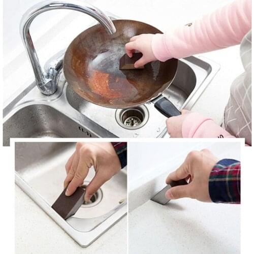 1/5/10pcs Sponge Kitchen Cleaning Brush Remove Rust Stains Home Sponge Rag Kitchen Tools Kitchen Household Items Garden