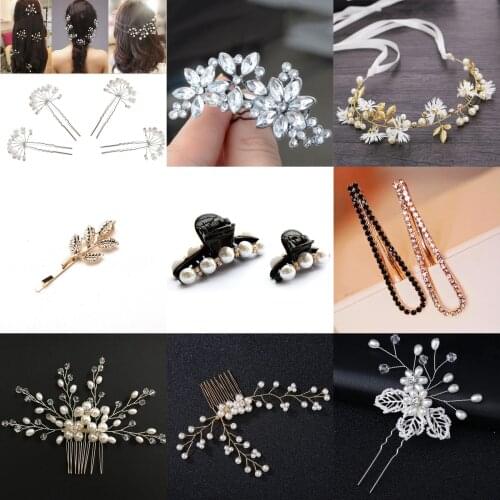 1Pcs Handmade Simple Hair Pins Clips Sticks Bridal Headpiece For Wedding Hair Accessories Silver Rose Gold Women Hair Ornaments