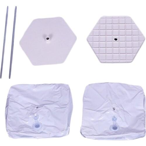 2 Pcs Balloon Column Stand Water Fillable Base Arch Kit Wedding Supply (White)