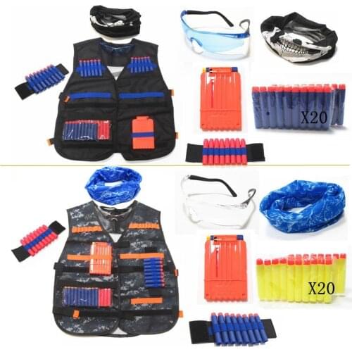 2020 Kids Tactical Vest Suit Kit Set For Nerf N-Strike Elite Series Outdoor Game Kids Tactical Vest Holder Kit Accessories Toys