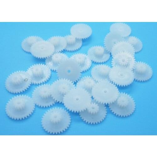 32122A 0.5M Double Layer Gears 32 Teeth/ 12 Teeth POM Plastic Gear DIY MODEL Toy Accessories 100PCS/LOT