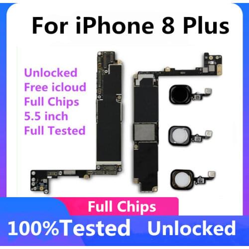 Full Working Motherboard For iPhone 4S 5S 6 Plus 6s 7 7P 8 8P X Logic Board Unlocked Mainboard Without Touch ID With Full Chips