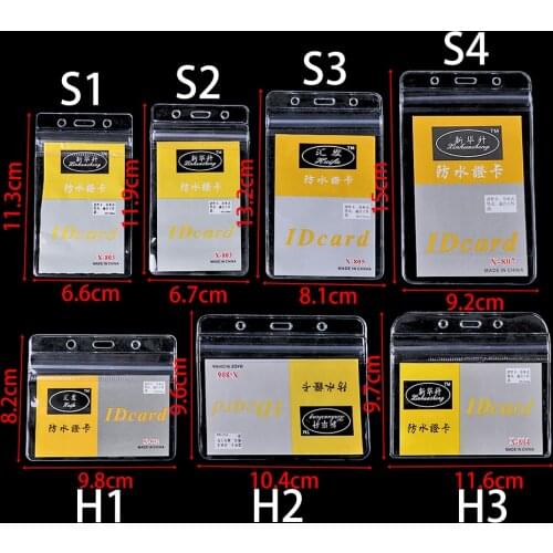 10Pcs PVC Plastic Badge Holder Wallet ID Card Holder Clip for Offices School Exhibition Bank Card Badg Holders Stationery Supply