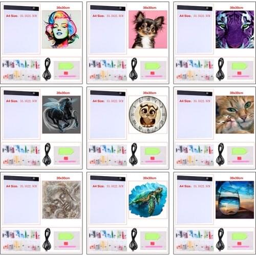 3.5X22.5CM A4 Three Level Dimmable Led Light Pad,Tablet Tools Diamond Painting Accessories Diamond Embroidery Eye Protection