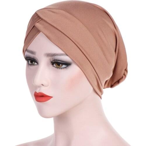 Hijabs Turbans For Women Fashion Multifunctional New Elastic Cloth India Forehead Cross India Hat Headband Hat Chemo Hat 163