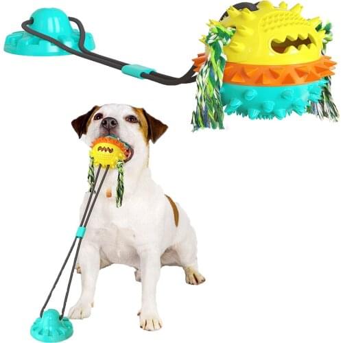 Pet Toy Dog Chewing Silicone Ball Sucker To Clean Teeth And Distribute Food Toy Pet Leaking Food Toy Pet Cleaning Dog Toothbrush