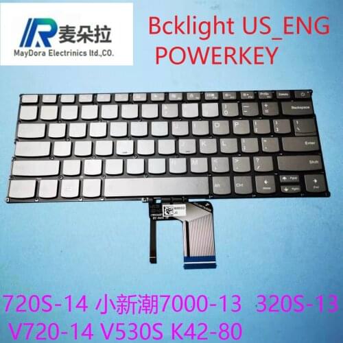 Original US English backlit keyboard for Lenovo Z400 Z400A P400 Z410 Z400T Z400P laptop SLIVER Bezel