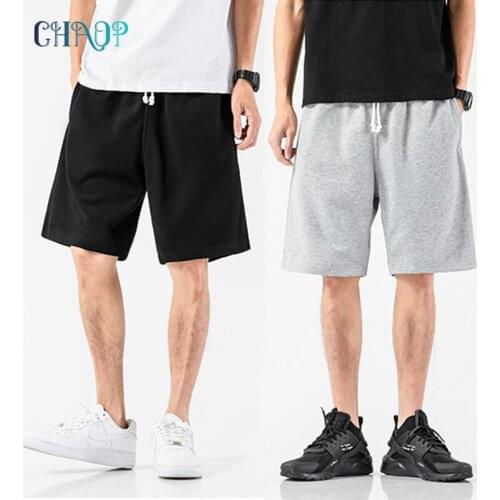 CHAOP Men Casual Sports Shorts Summer 2 Pieces Solid Color Men Running Training Fitness Mens Shorts Loose Pants Oversized