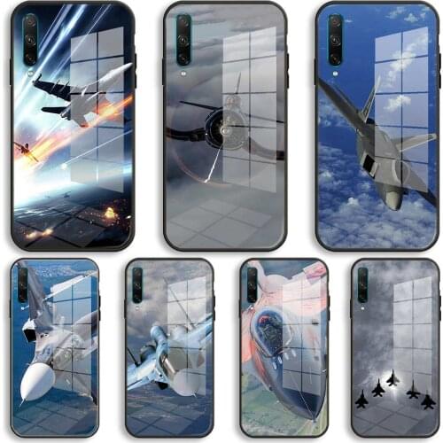 Nayida fighter propeller plane Soft Silicone Case For Huawei Honor 30 20 10 Lite Pro 10i 20i 9a 8a 8x Glass Cover