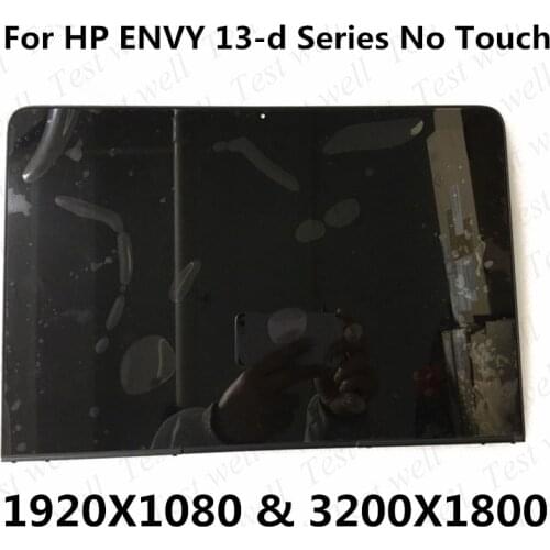 Original 13.3"LCD Screen assembly no frame For HP ENVY 13-D assembly non touch lcd screen assembly 1920*1080 or 3200*1080