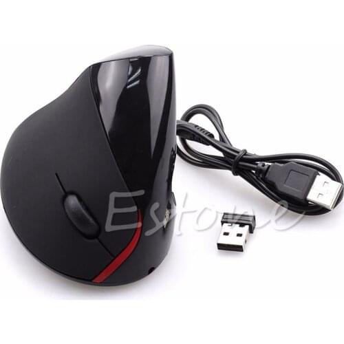P Rechargeable Wireless Mouse Ergonomic Design Optical Mouse 1600 DPI Wireless USB Vertical for Computer PC