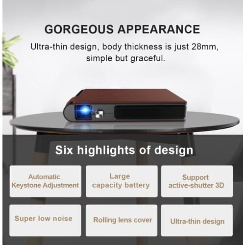 CAIWEI S6+W Smart Mobile Projector Mini LED DLP Pocket Projector Popular Pico Projector