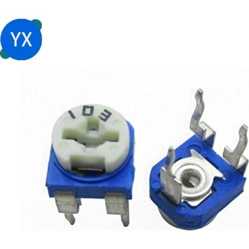 RM063 Blue White Adjustable Resistor 103 102 101 104 202 100R 200R 500R 1K 2K 3K 5K 10K 20K 50K 100K 200K 500K 1M Resistors