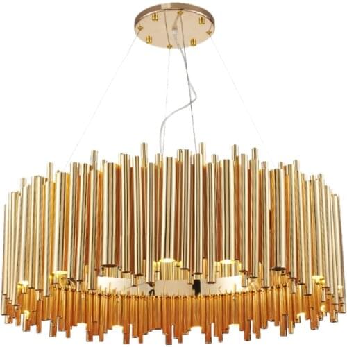 Luxury Home Decor Modern led chandelier Gold Delightfull Tube Suspension lamp living room restaurant decoration Luminaire