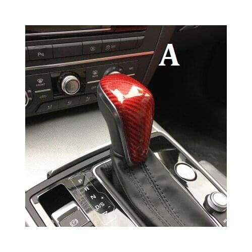 Fit for audi 2016-2017 A6L A7 carbon fiber shift knob gear lever gear head handball