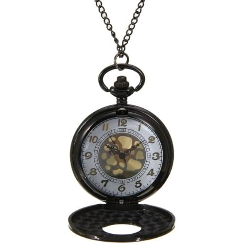 Shellhard 1Pc New Vintage Antique Dial Pocket Watch Fashion Fob Pendant W/Chain Numeral Quartz Pocket Watches Gift Item