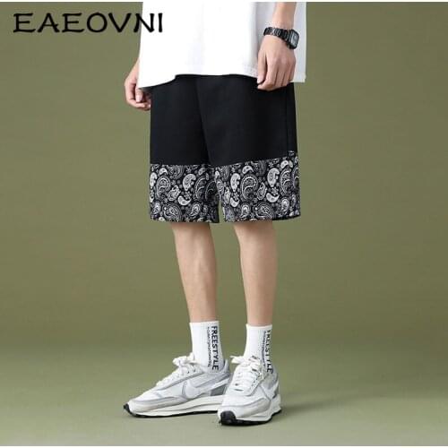 EAEOVNI Printed Summer Shorts Men Running Sport Shorts Casual Bermudas Breathable Comfortable Shorts Male Jogging Short Pants