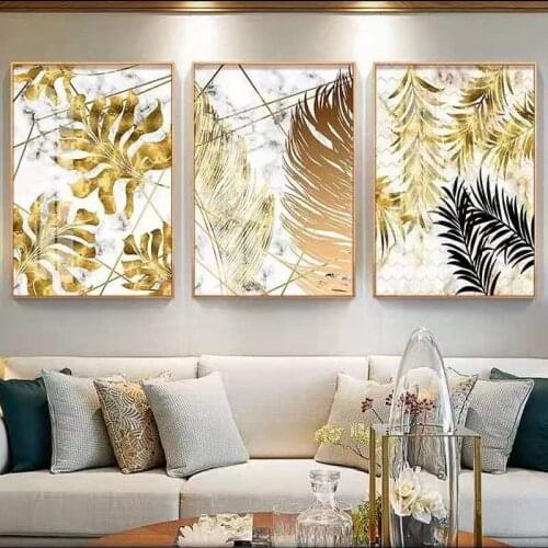 Modern Tropical Tree Green Leaf Living Room Wall Art Canvas Painting Home Decor Print Picture Poster No Frame