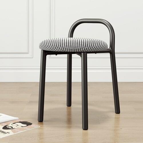Simplicity Mental Stool Coffee Shop Leisure Fabric Dinning Room Living Room Stool Home Furniture Stools 발판