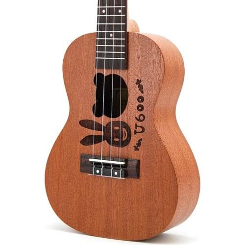 Hot selling SevenAngel 23 inch Cartoon Ukulele Concert Mini 4 stings Travel guitar Acoustic ukelele instrumento musical