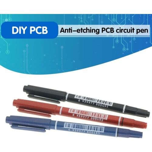 Smart Electronics CCL Anti-etching PCB circuit board Ink Marker Double Pen For DIY PCB