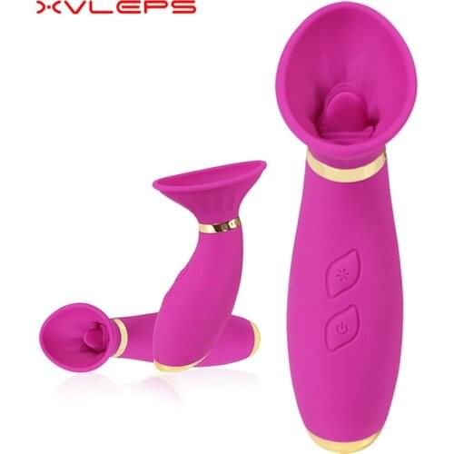 Xvleps Sucking Licking Vibrator Sex Toys for Sucking Tongue Vibrator Clitoris Licking Stimulator Nipple Sucker Sex Toy for Woman