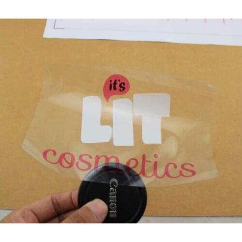 Waterproof clear pvc customized sticker, transparent adhesive label printing