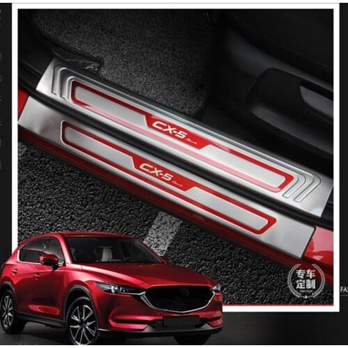 High-quality stainless steel Scuff Plate Door Sill Welcome Pedal For Mazda CX-5 CX5 2017 2018 Car Styling Accessories