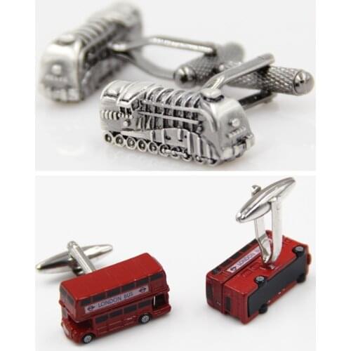 10pairs/lot Vintage Gunblack Steam Locomotive Cufflinks Retro Style Cuff Links Mens Jewelry Accessory Fathers Day Gift