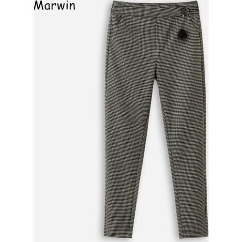 Marwin 2020 New-Coming Spring Empire High Elastic Waist Pants Office ladies Casual High Street Fashion Middle Aged Women Pants