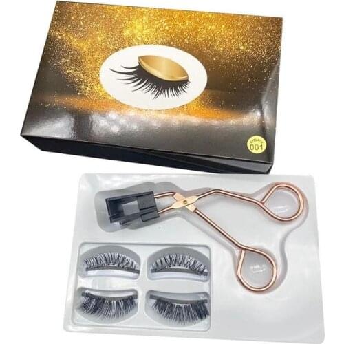 2 Pairs Magnetische Wimper Sets Eyelash Curler Voor Uitbreiding Wimpers Reusable Handmade Makeup Mink Eyelashes