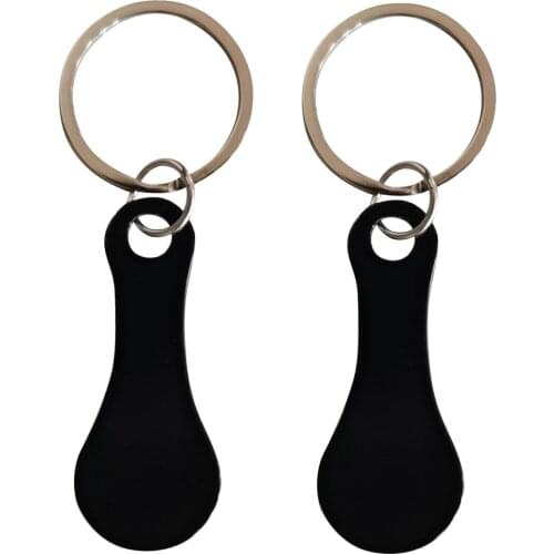 2 Packs Metal Aluminum Alloy Key Ring Shopping Trolley Tokens Key Chains Accessories Decor Key Hook Keyrings Gift Keyring Hook