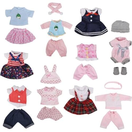 2021 Doll Clothes Cute Suits For 28 Cm Baby Reborn Dolls Fashion Dress Pajamas Fit For 10-12Inches Dolls Accessories Girl Toys