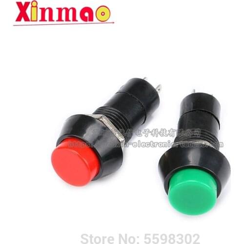 5PCS Button switch pbs-305 with lock / reset round button switch without lock / self-locking red / Green