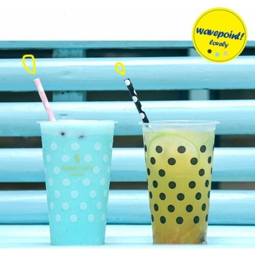 50pcs Net red disposable milk tea cup transparent hard plastic cups 500ml wedding birthday party favors drinking cup with lid