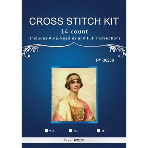 63*77CM Richer woman Counted Cross Stitch DMC Cross Stitch DIY 14CT Cross-Stitch Kit Handmade Embroidery Needlework