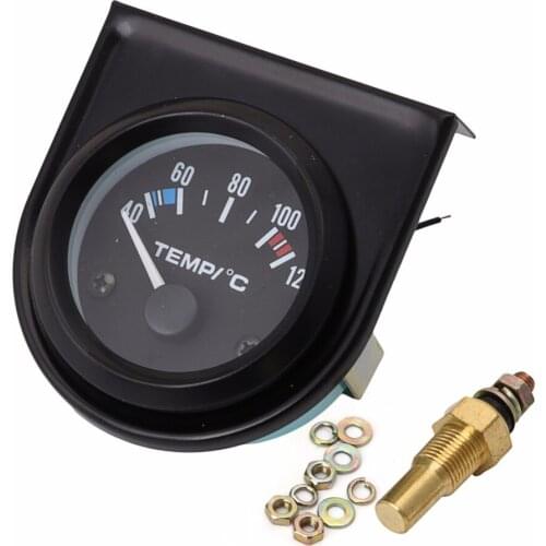 OOTDTY Black Car Auto Digital LED Water Temp Temperature Gauge Kit 40-120 Degree