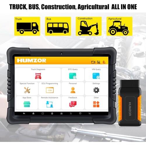 NexzDAS ND566 Heavy Duty Truck OBD Diagnostic Scanner Engine ABS Airbag DPF Odometer Adjustment Full System Truck Diesel