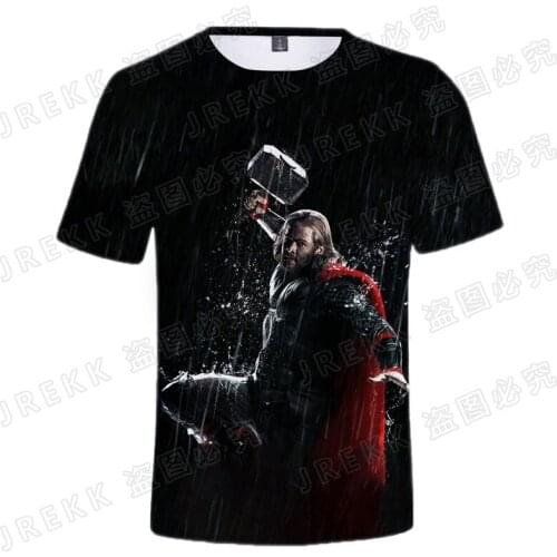 Marvel Hero Thor T-shirt Men Summer Fashion 3D Print Cool Boy Girl Kids Tee Tops Streetwear Oversized Women Clothing